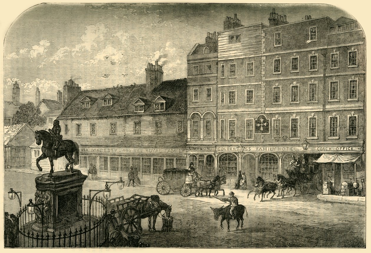 Charing Cross da Northumberland House nel 1750, 1881 da Unbekannt