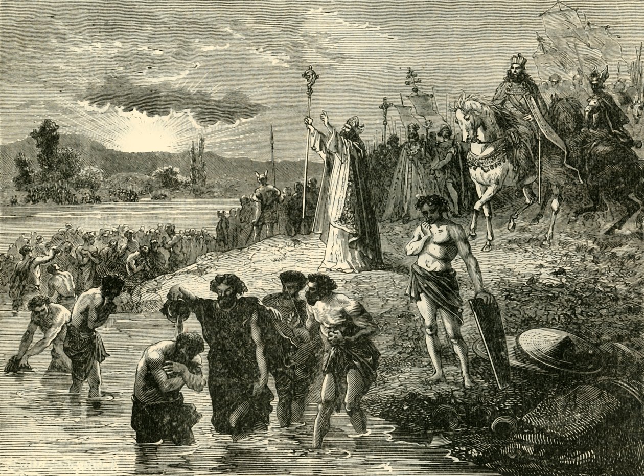 Carlo Magno Fa Battezzare i Sassoni nel Weser, 782 d.C. da Unbekannt