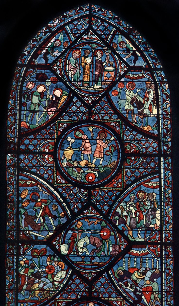 Vetrata di Carlo Magno, Cattedrale di Chartres, Francia, c1225 da Unbekannt