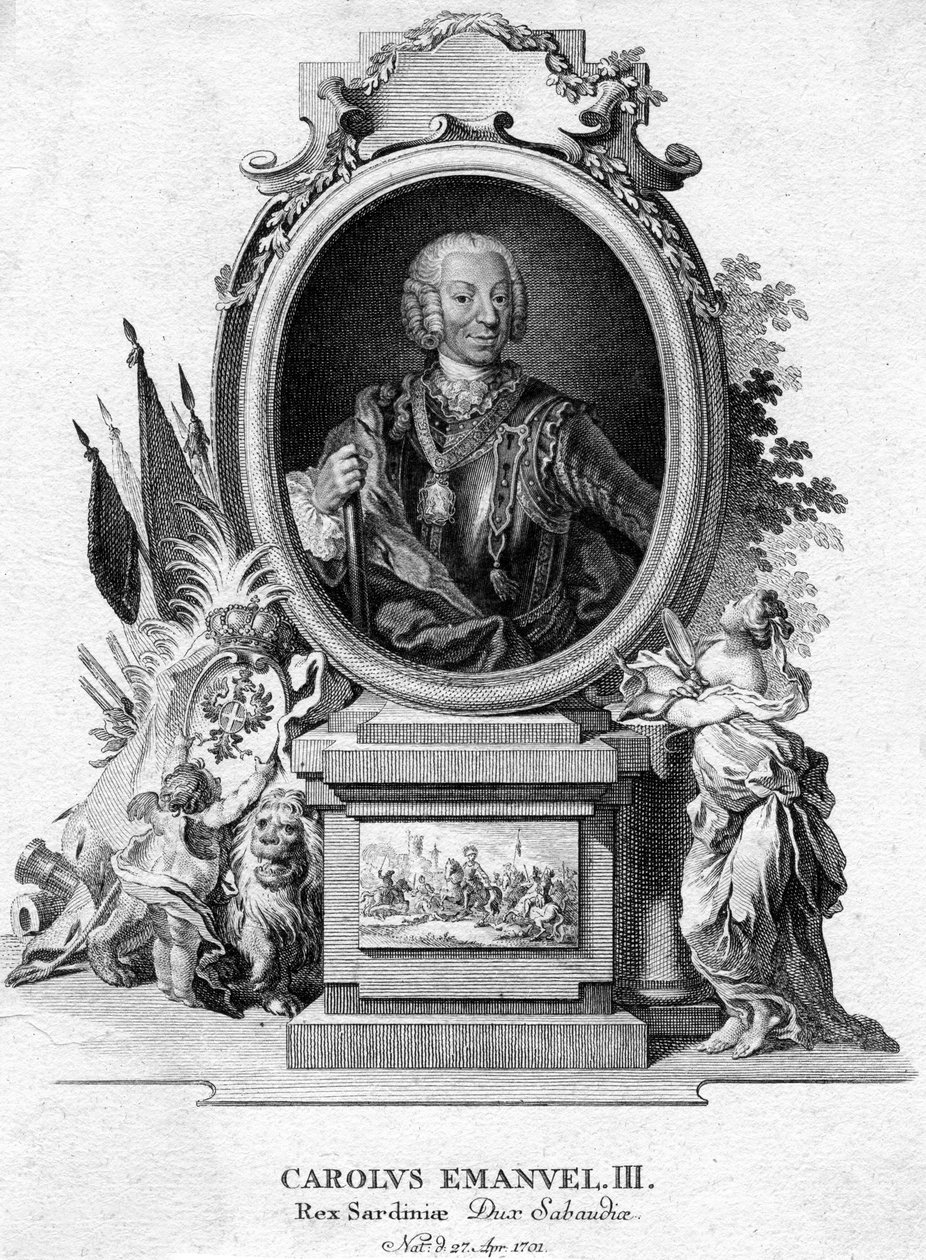 Carlo Emanuele III di Sardegna, Duca di Savoia e Re di Sardegna, 1701-1773 da Unbekannt
