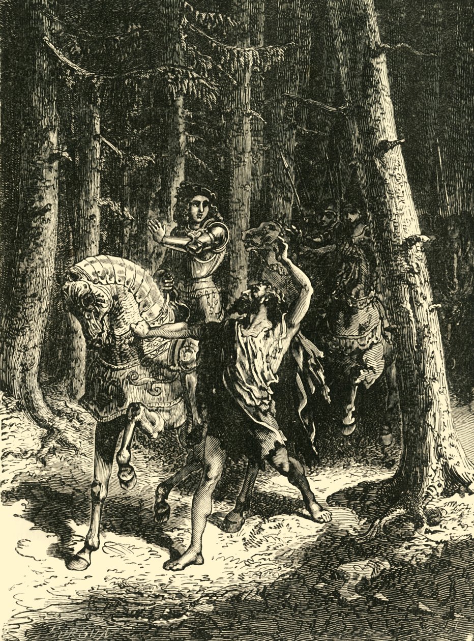 Carlo VI nella foresta di Le Mans, 1392, 1890 da Unbekannt
