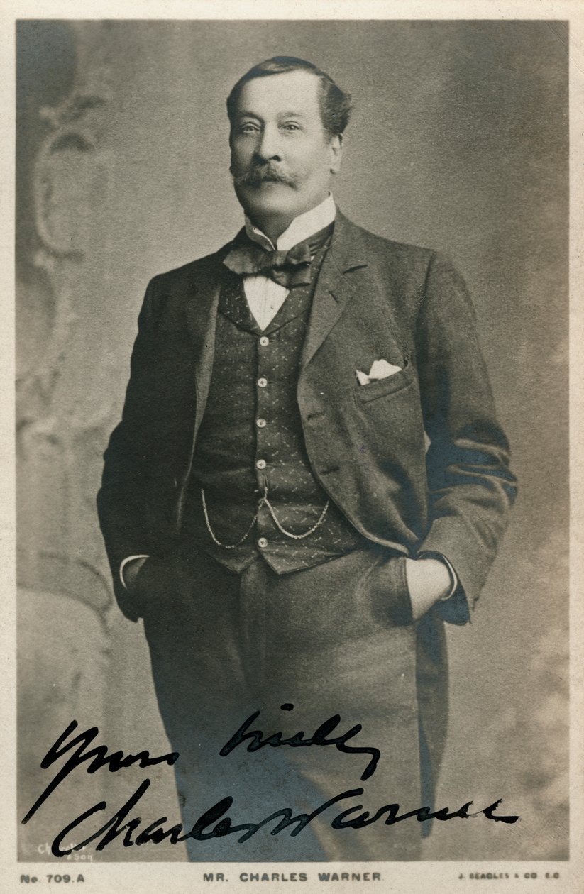 Charles Warner, attore inglese, c1890-c1909 da Unbekannt