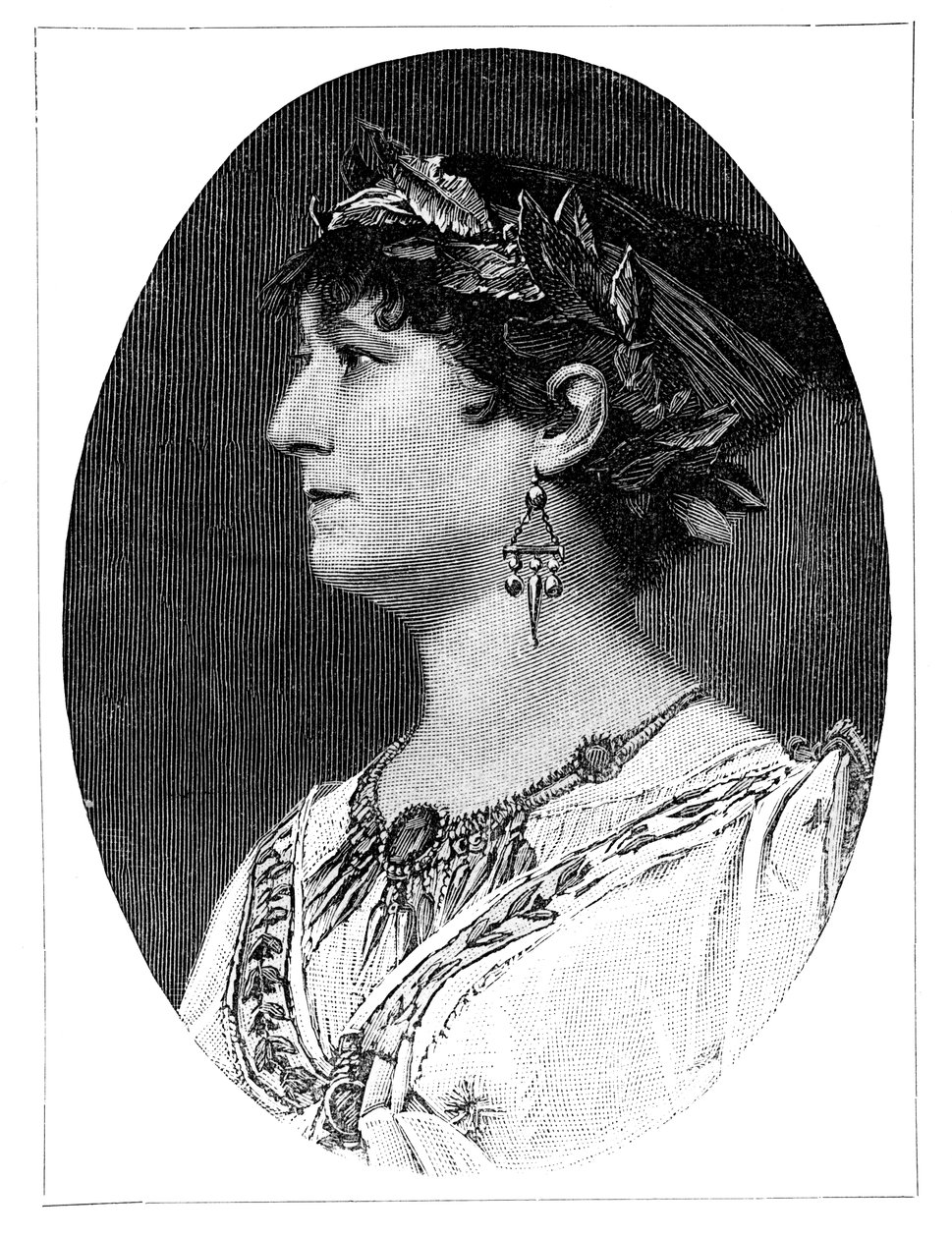 Charlotte Wolter, attrice austriaca del XIX secolo da Unbekannt