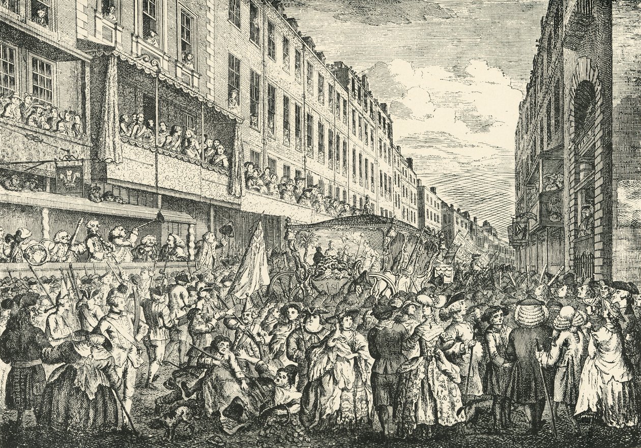 Cheapside nel Giorno del Lord Mayor, 1761, 1925 da Unbekannt