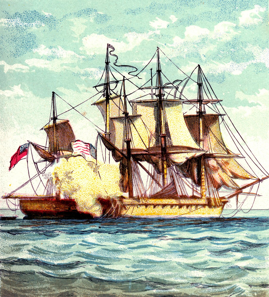 Chesapeake e Shannon, 1812 c1850 da Unbekannt