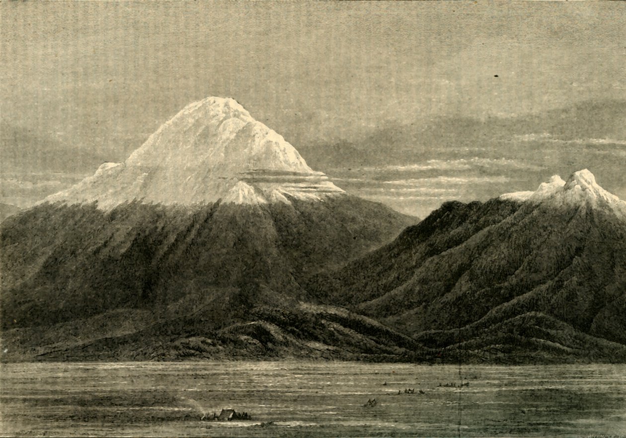 Chimborazo e Carihuairazo, dalla direzione di Riobamba, 1881 da Unbekannt