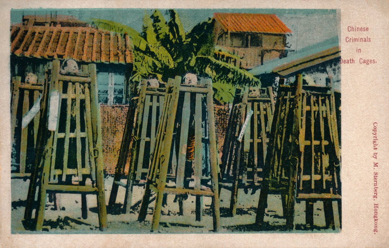 Criminali cinesi in gabbie della morte, c1900 da Unbekannt