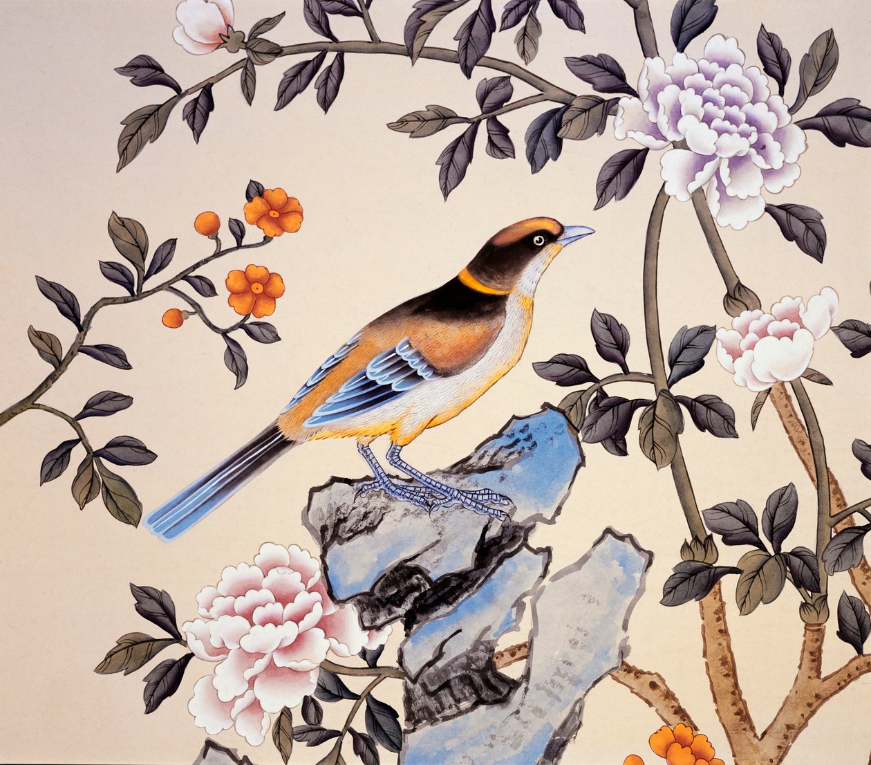 Carta da parati in stile chinoiserie, Marble Hill House, Twickenham, Richmond-upon-Thames, Londra da Unbekannt