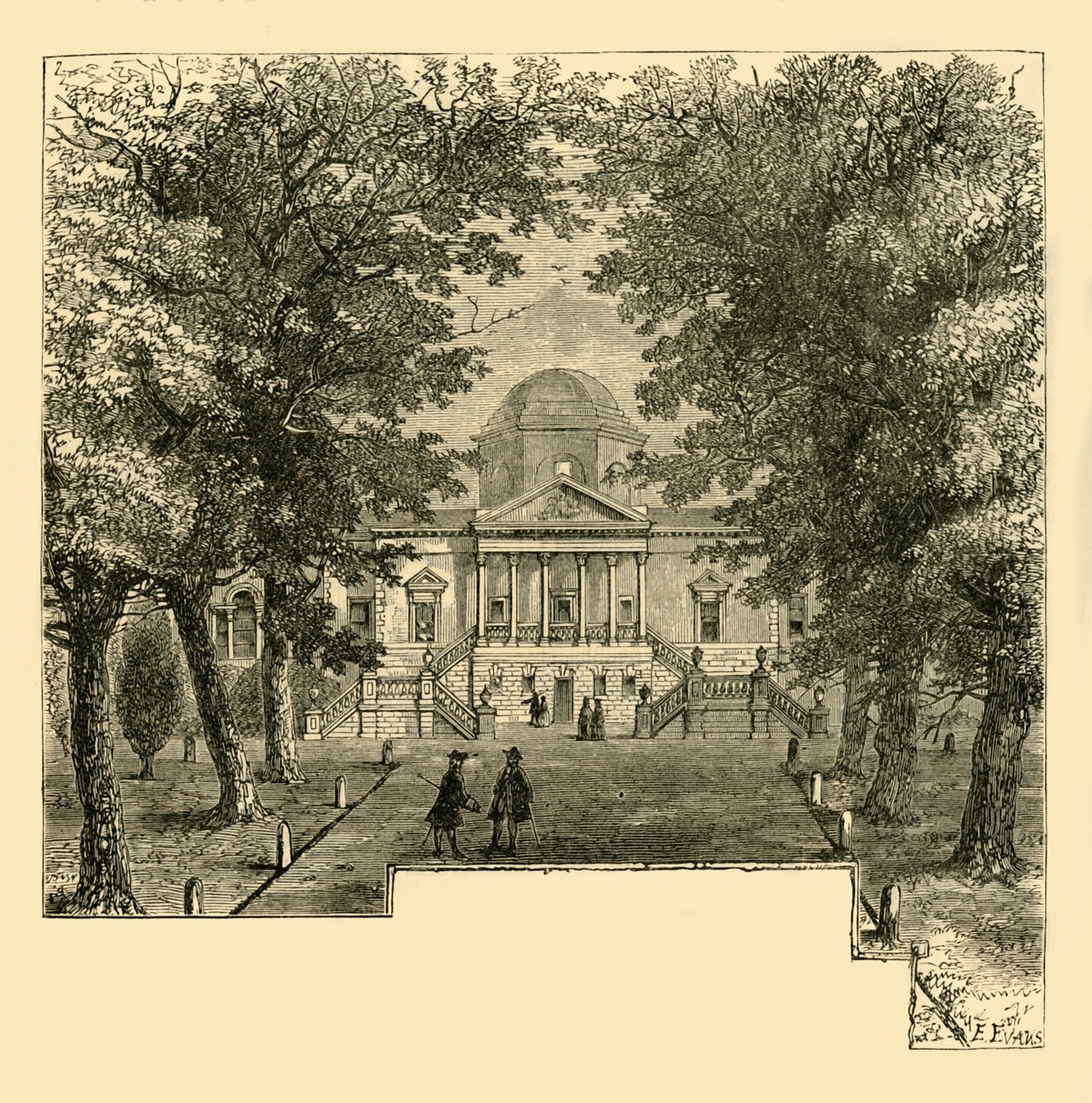 Chiswick House, nel 1763, c1878 da Unbekannt