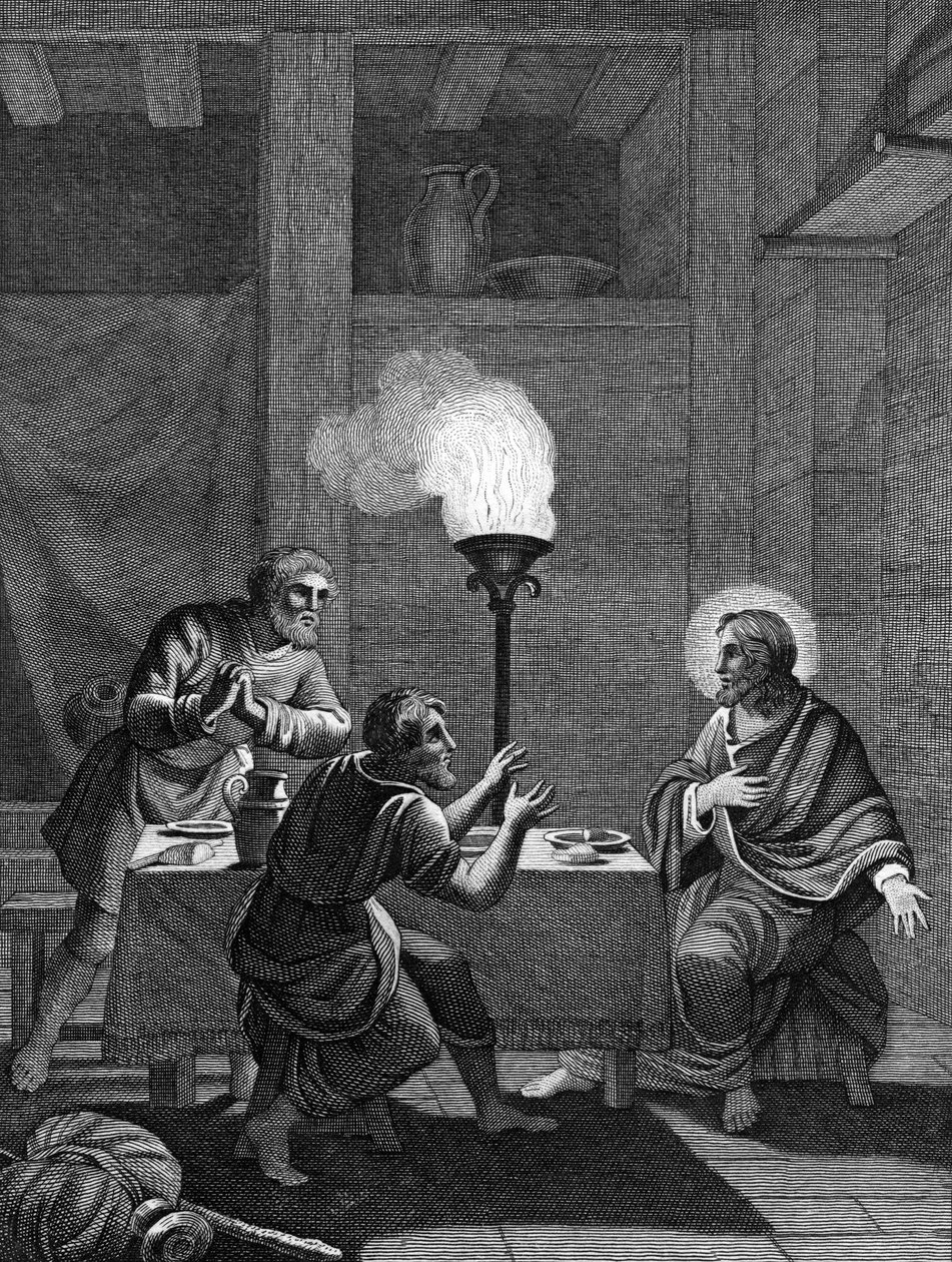 Cristo e i due discepoli a Emmaus, 1814 da Unbekannt