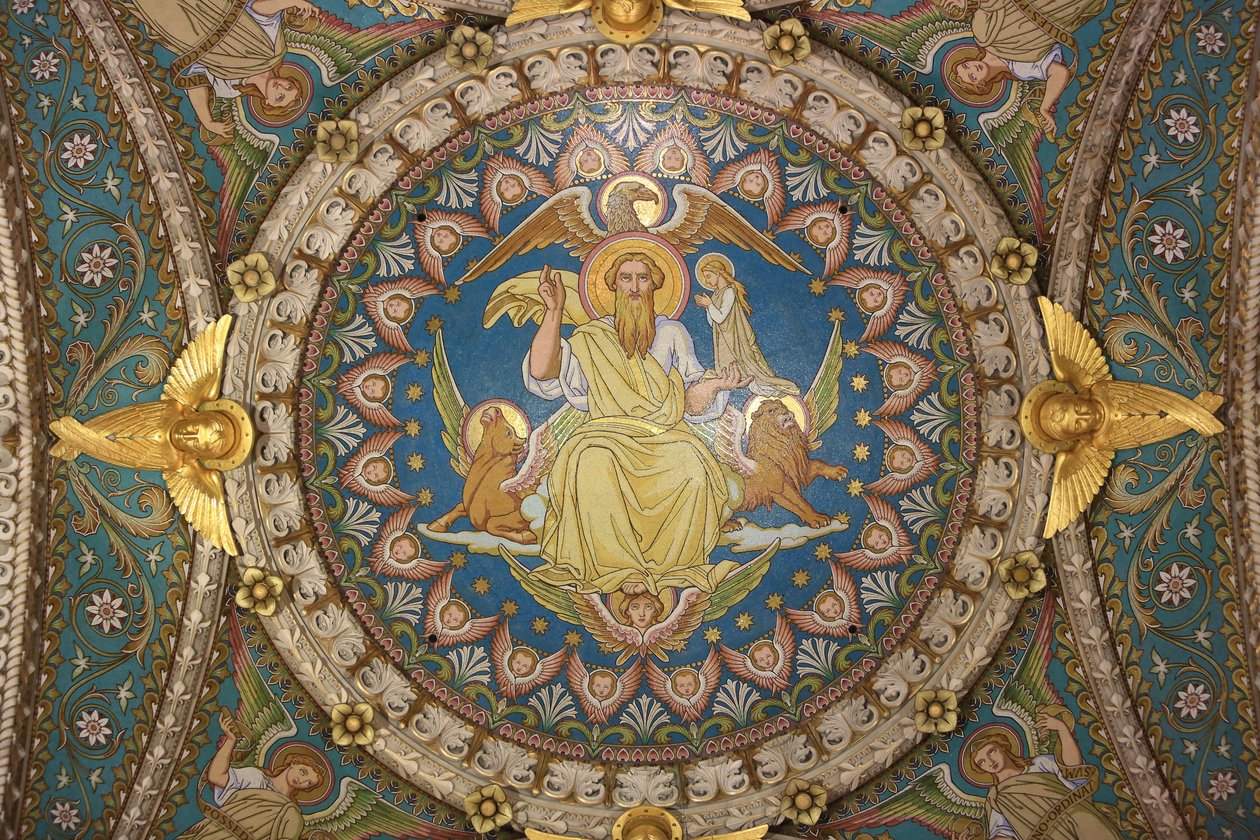 Cristo in Maestà e Tetramorfo. Basilica di Notre-Dame de Fourvière da Unbekannt
