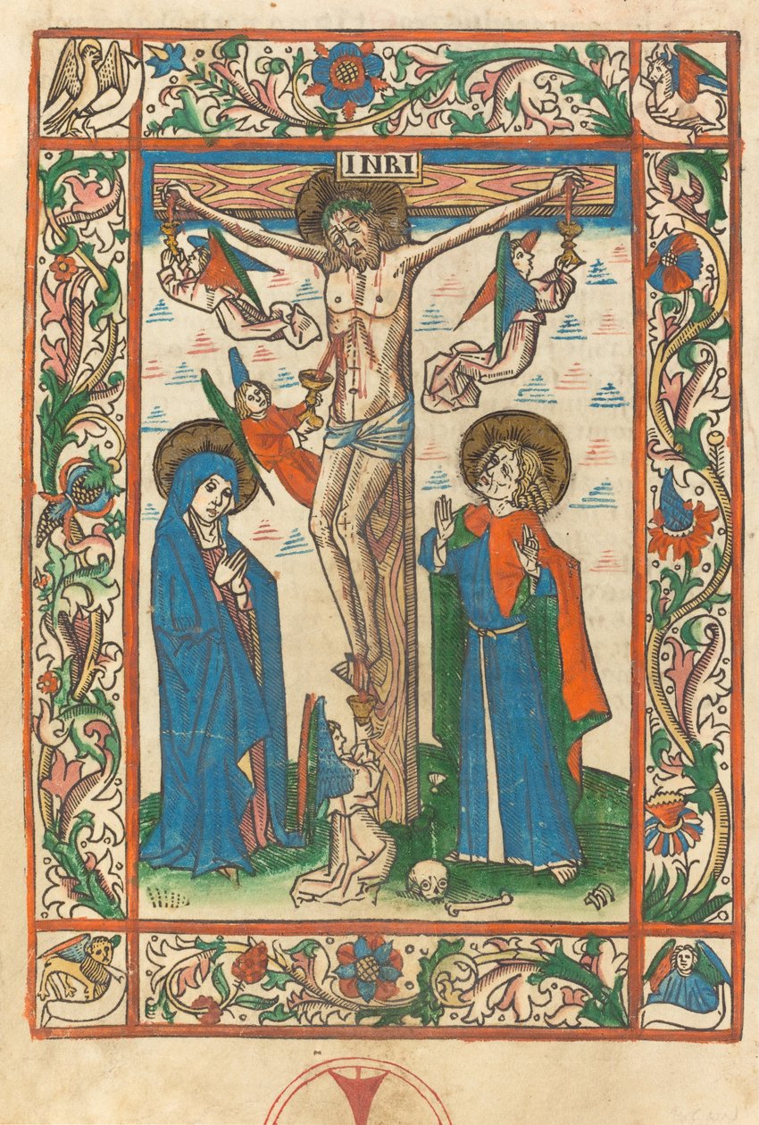 Cristo sulla croce con angeli, 1483 da Unbekannt