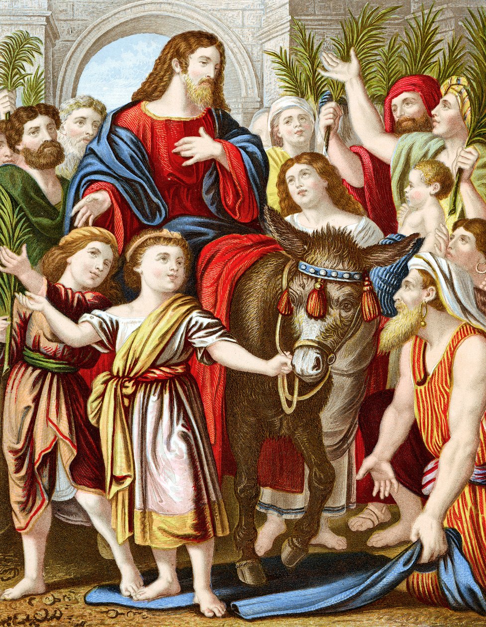 Cristo che entra a Gerusalemme su un asino, c1860 da Unbekannt