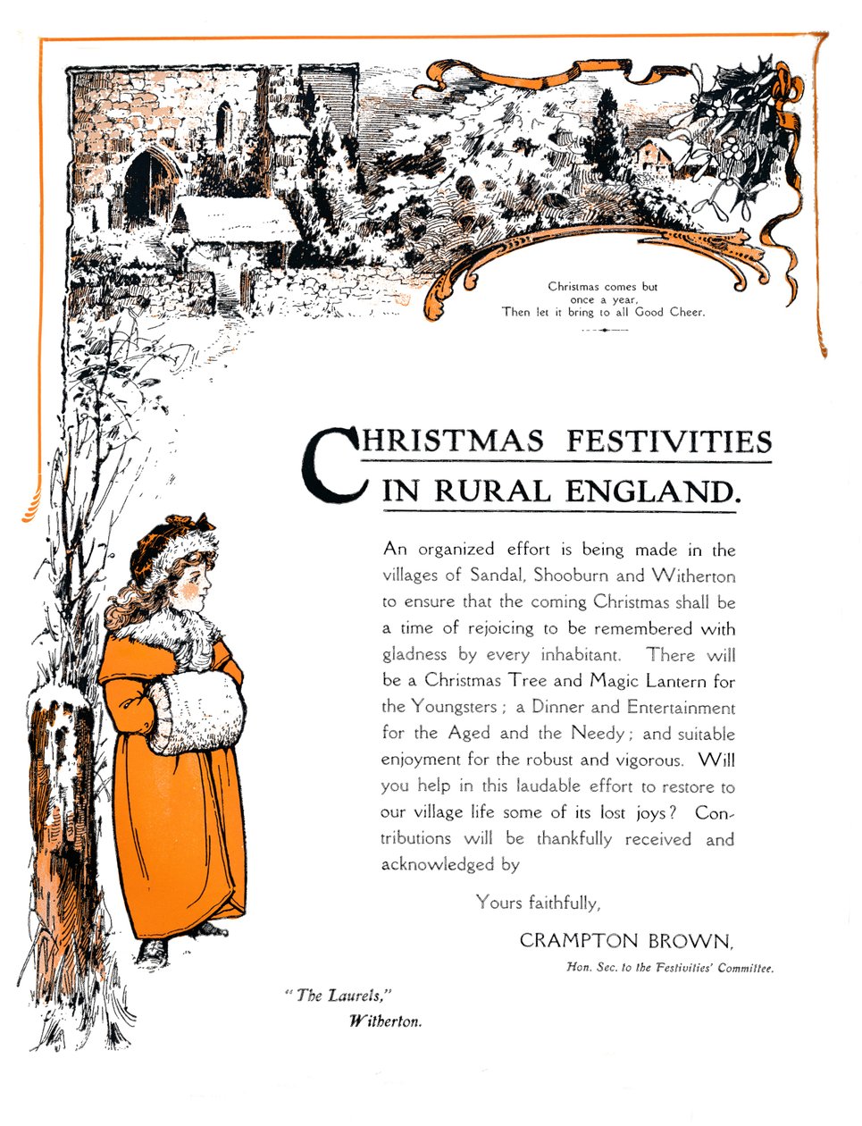 Festività natalizie nella campagna inglese, 1909 da Unbekannt