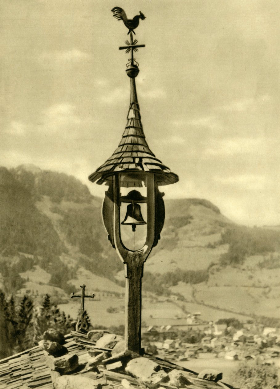 Campanile e banderuola, Kitzbühel, Tirolo, Austria da Unbekannt