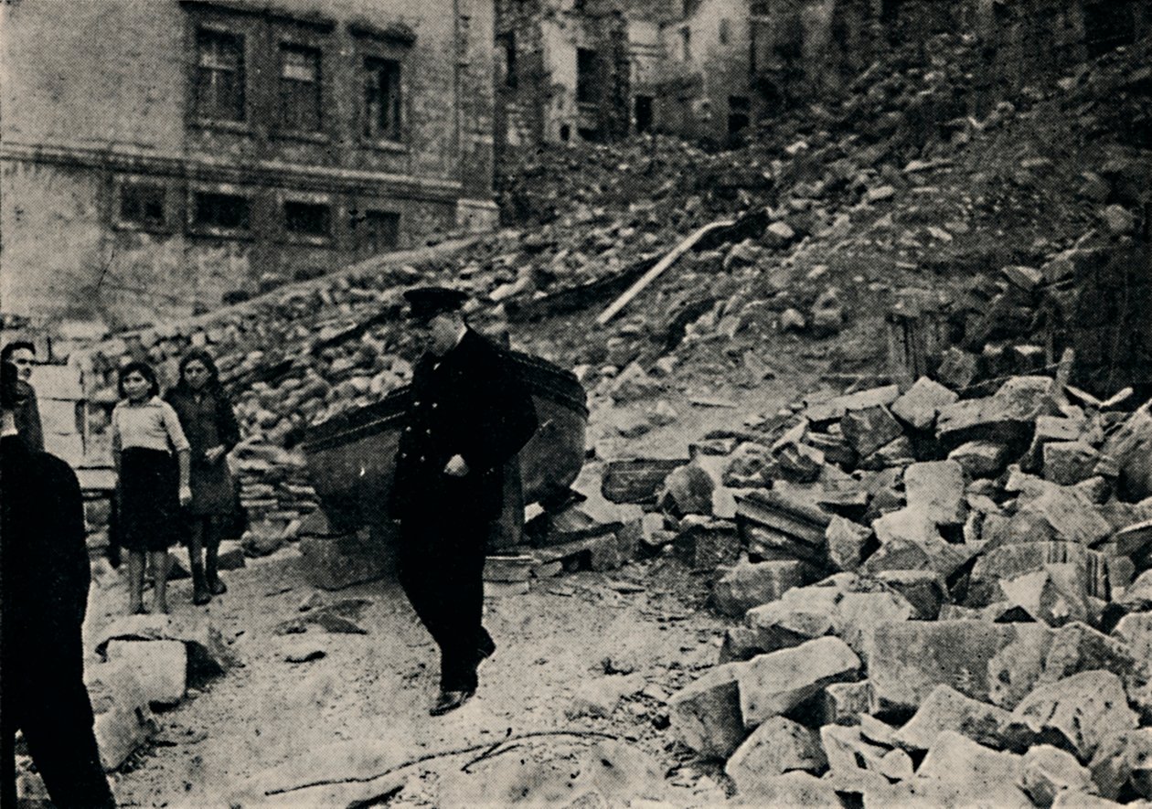 Churchill visita Malta devastata, 1943, 1945 da Unbekannt