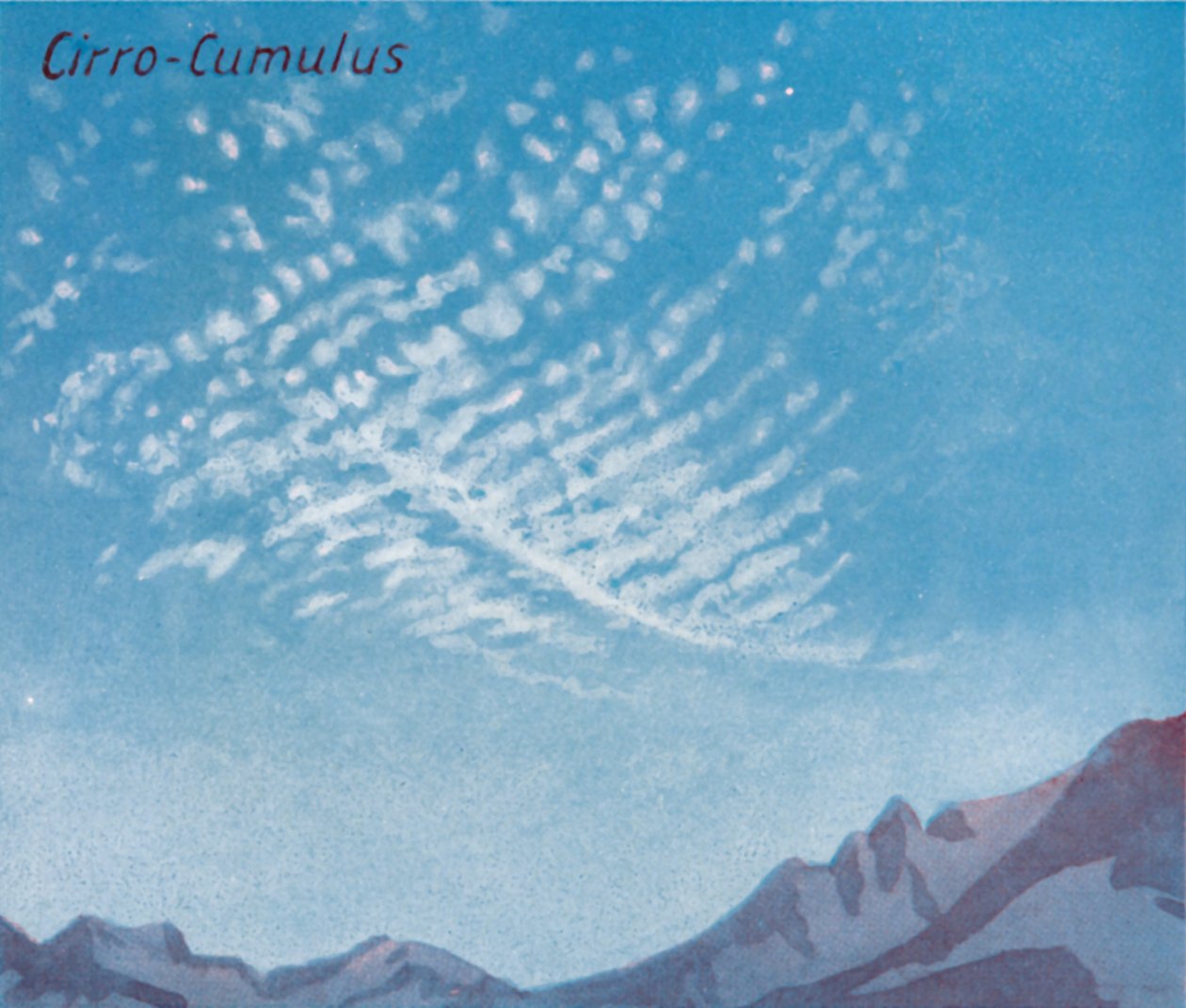 Cirro-Cumulus - Una dozzina delle principali forme di nuvole nel cielo, 1935 da Unbekannt