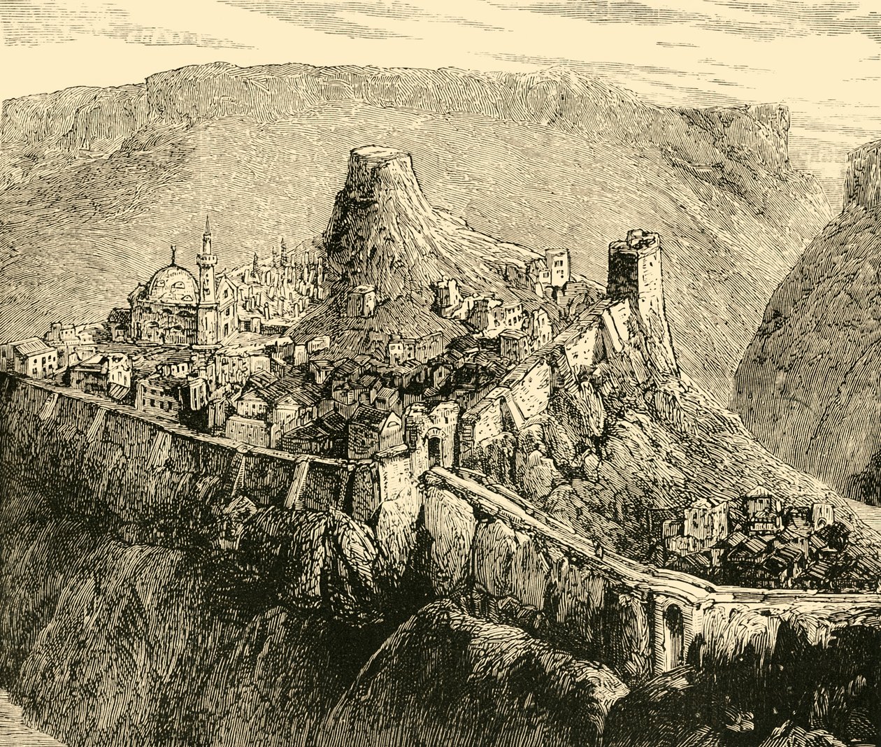 Cittadella e Palazzo degli Antichi Re di Bulgaria a Tirnova, 1890 da Unbekannt