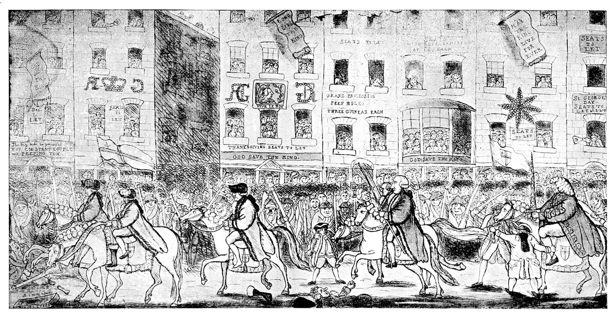 Equitazione cittadina o Processione a San Paolo, 1789 da Unbekannt