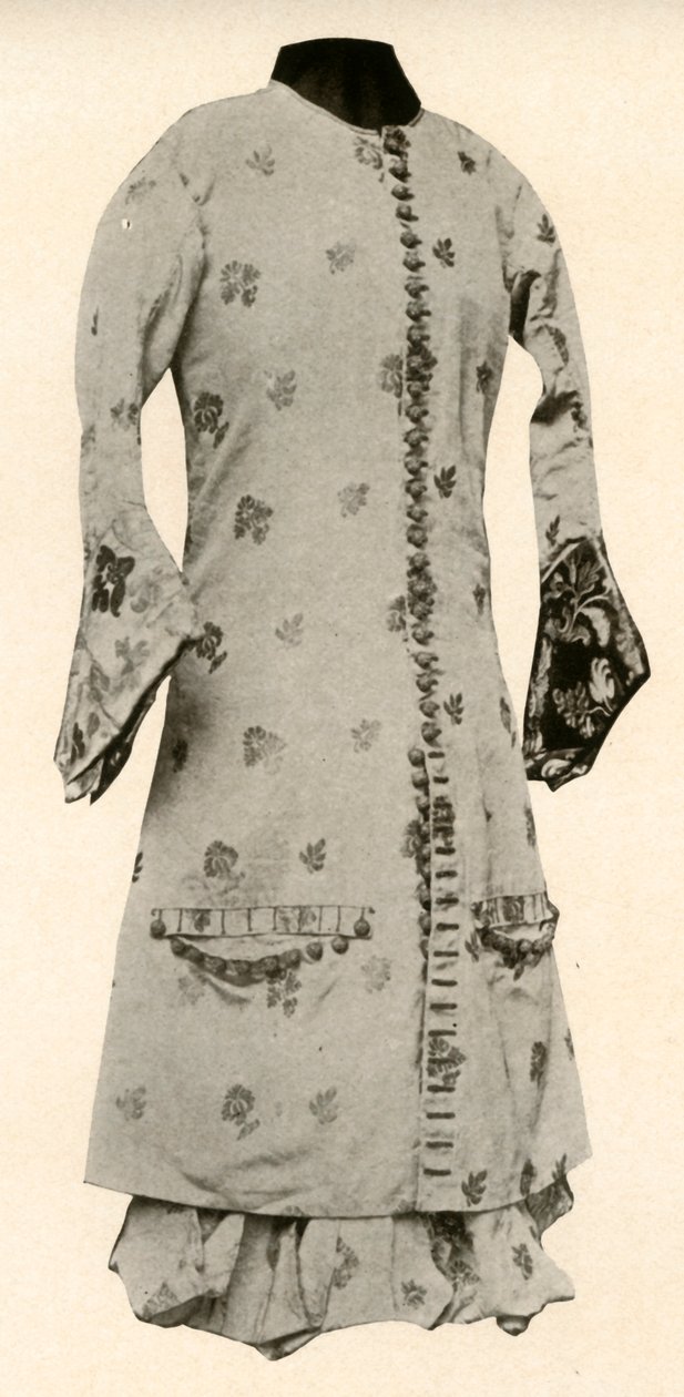 Cappotto e pantaloni completi di broccato di bufalo con fiori e foglie, c1670, 1937 da Unbekannt