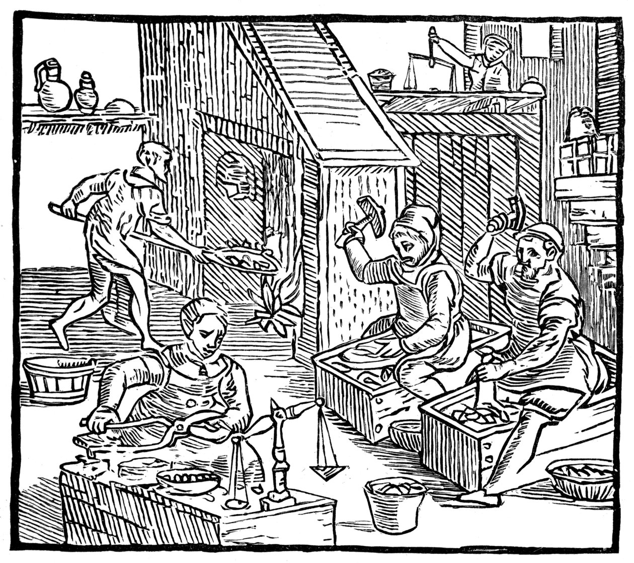 Coniatori al lavoro, 1577, 1893 da Unbekannt