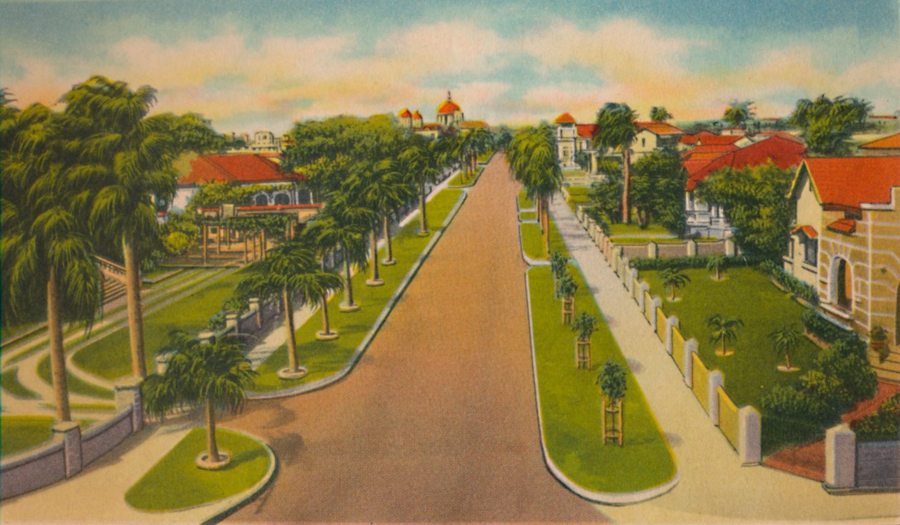 Viale Colombia, Barranquilla, c1940 da Unbekannt