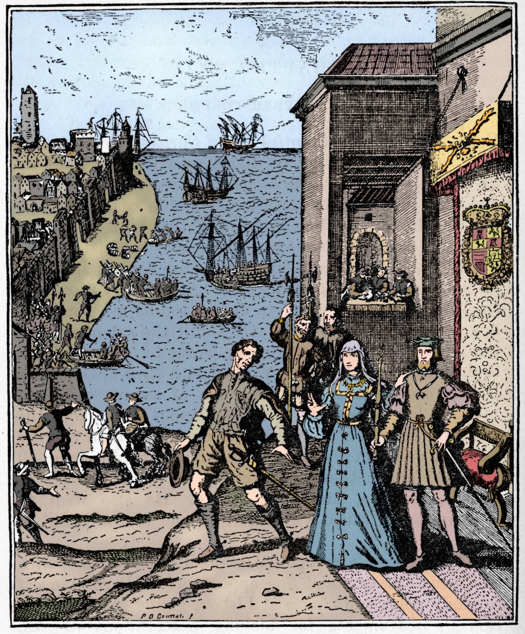 Colombo con Ferdinando e Isabella, 3 agosto 1492, 1912 da Unbekannt