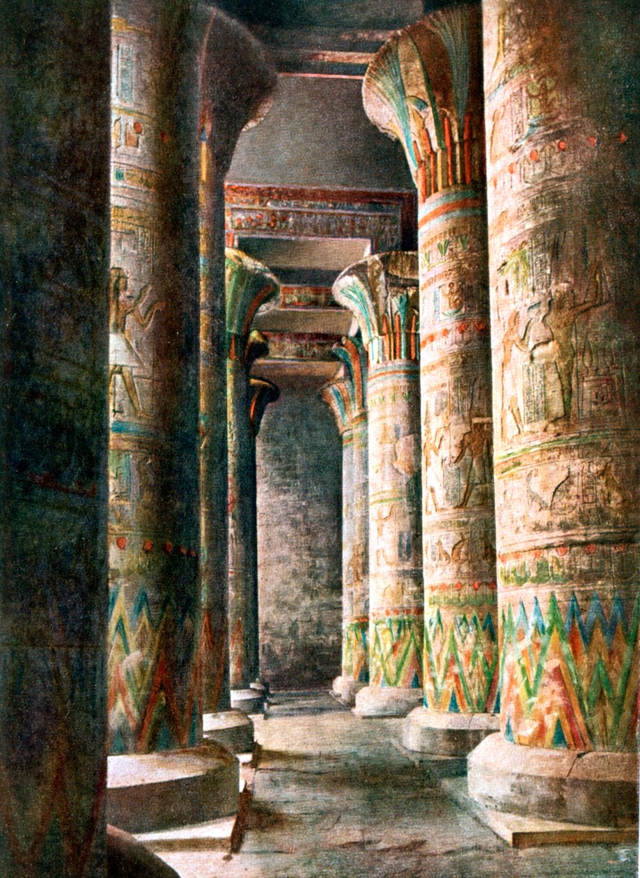 Colonne, Tempio di Horus, Edfu, Egitto, XX secolo da Unbekannt