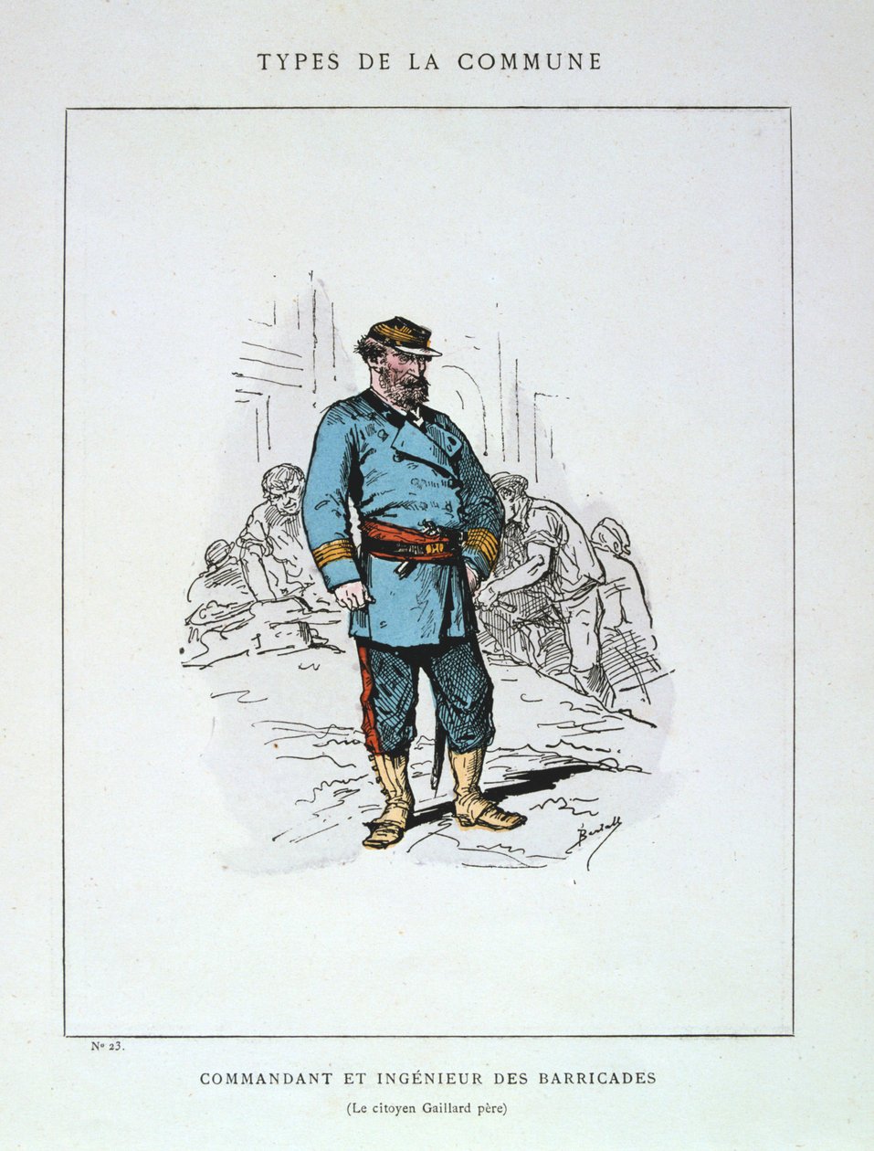 Comandante e ingegnere delle barricate, Comune di Parigi, 1871 da Unbekannt