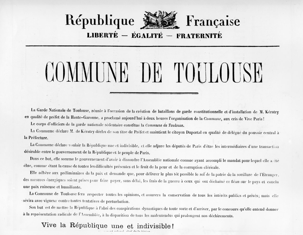 Comune di Tolosa, dai manifesti politici francesi della Comune di Parigi da Unbekannt