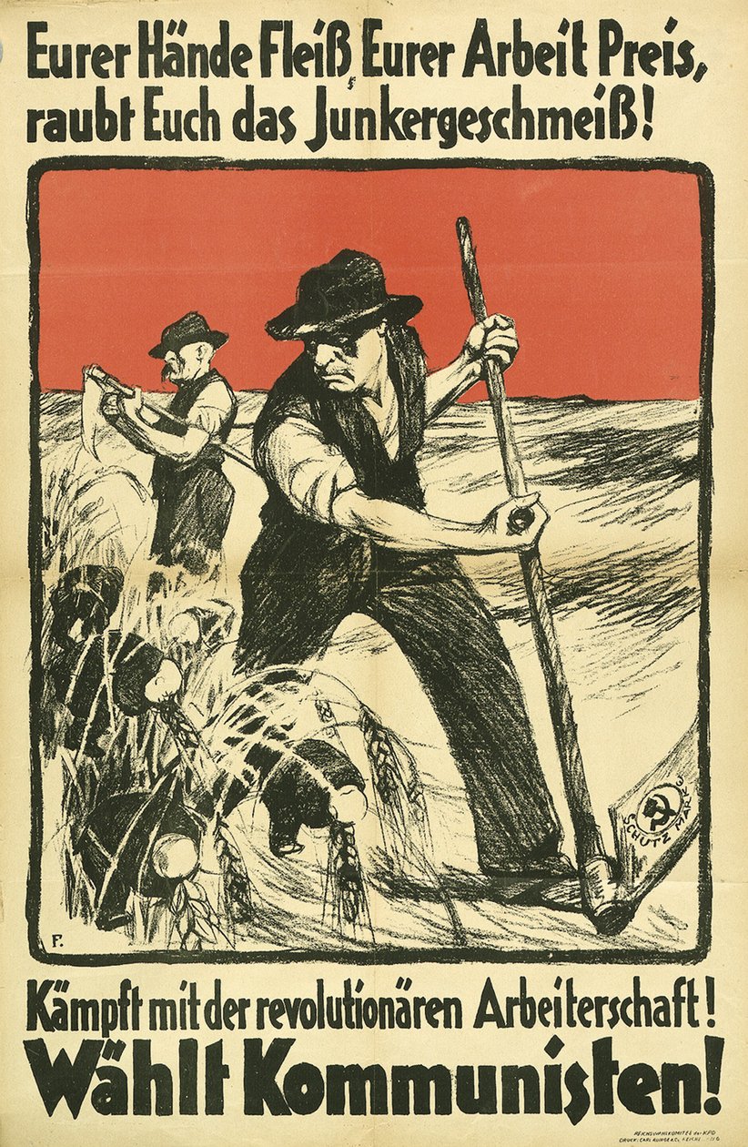 Manifesto elettorale comunista KPD, ca 1931 da Unbekannt