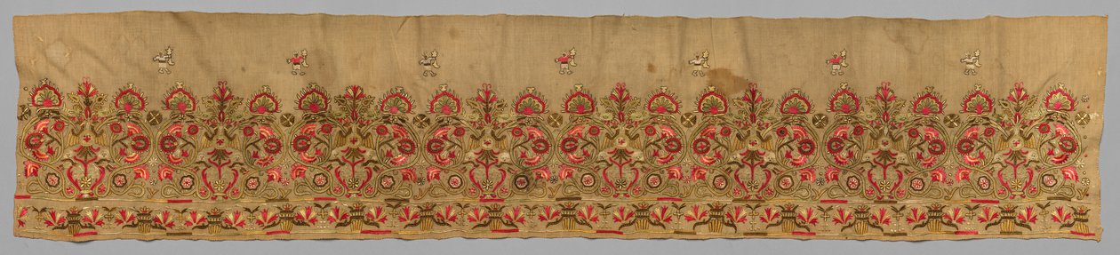 Bordo completo della gonna, 1700s da Unbekannt