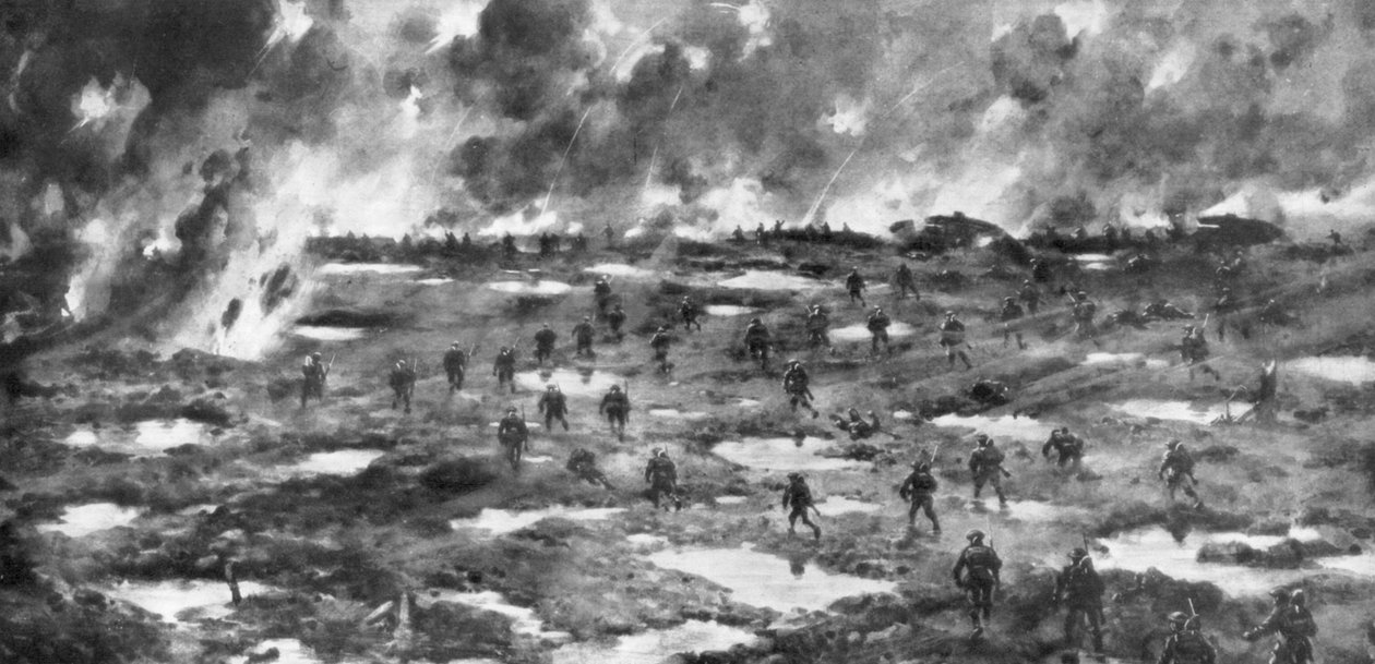 Conquista della cresta di Wytschaete-Messines, Belgio, Prima Guerra Mondiale, 7 giugno 1917 da Unbekannt