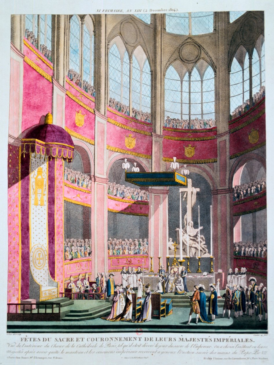 Consacrazione di Napoleone e incoronazione di Giuseppina da parte di Papa Pio VII, 2 dicembre 1804 da Unbekannt