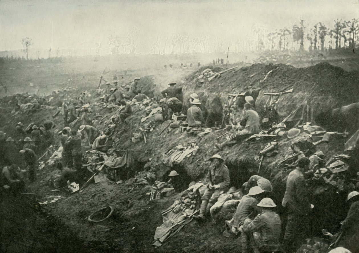 Consolidamento di una posizione catturata, 1919 da Unbekannt