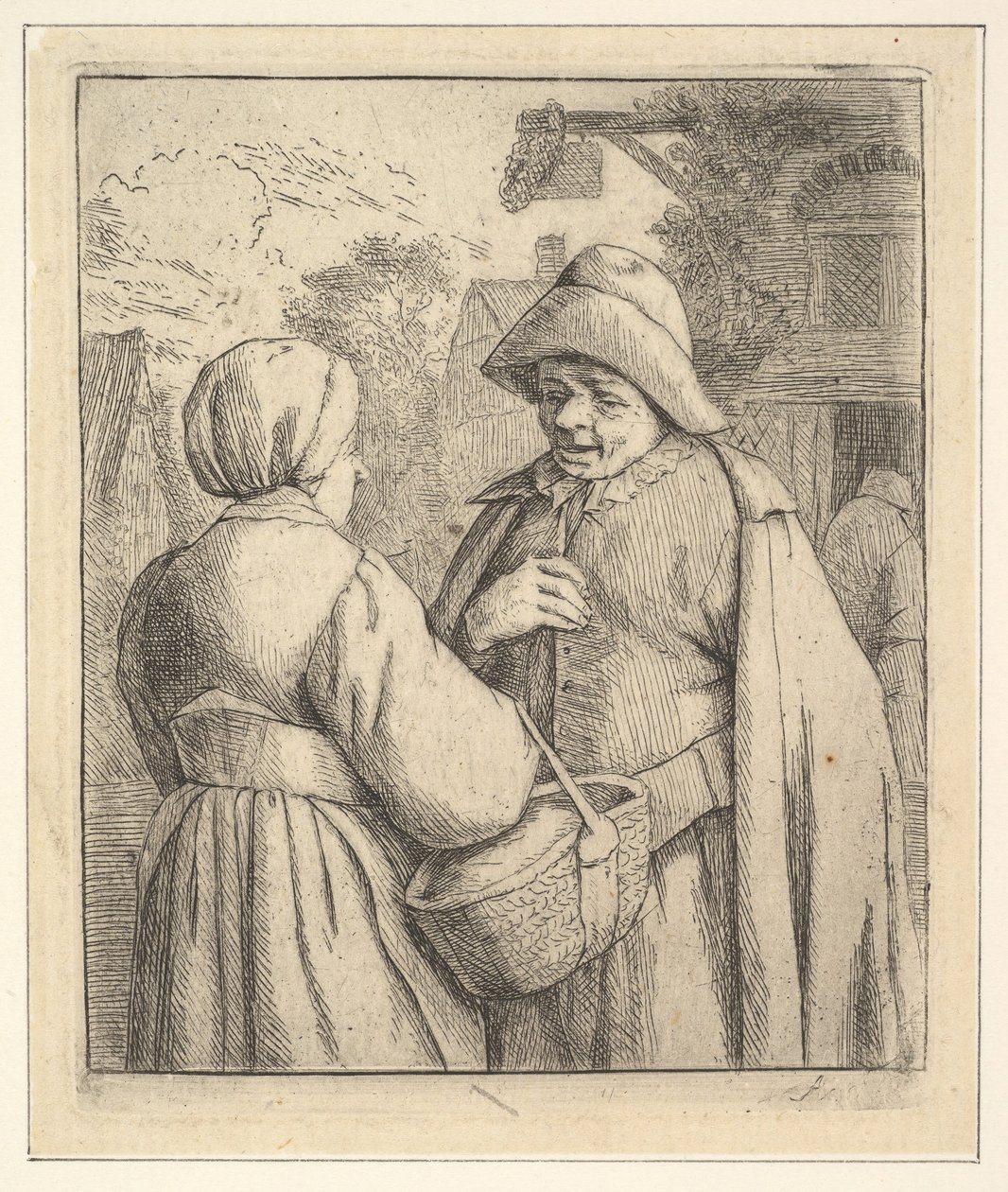 Conversazione in strada, 1610-85 da Unbekannt