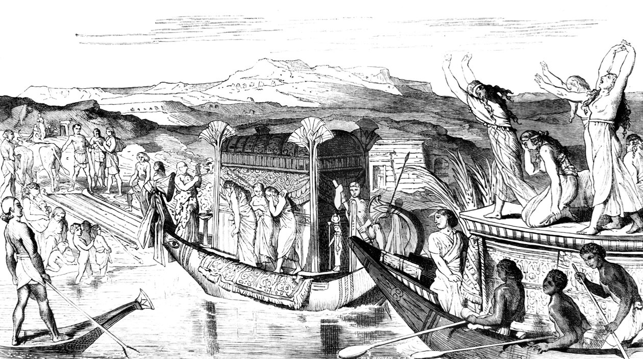 Convoglio che ritorna con una necropoli, Egitto, 1881 da Unbekannt