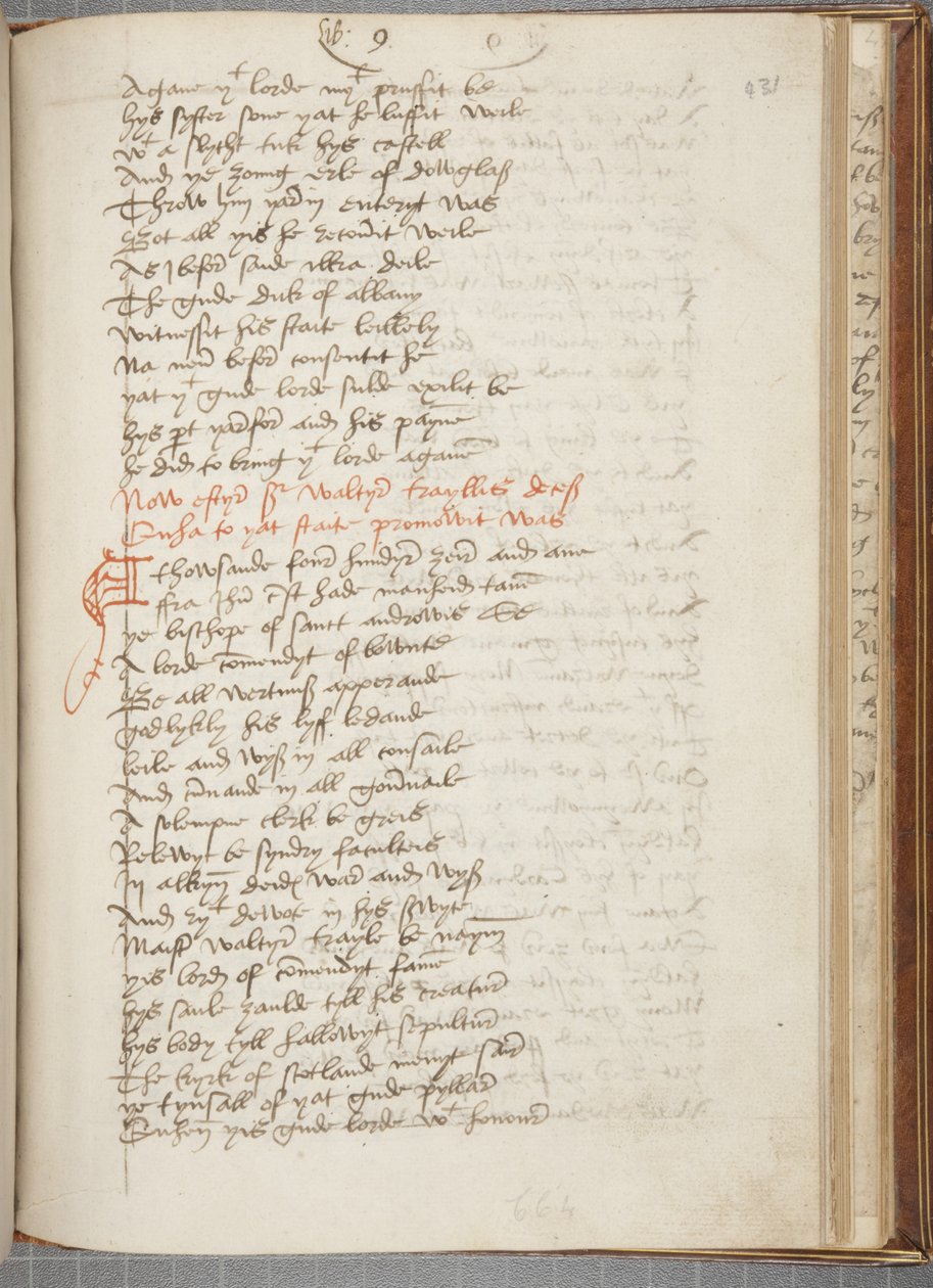 Copia della Cronaca di Andrew of Wyntoun, Fol 431 recto, c.1550 da Unbekannt