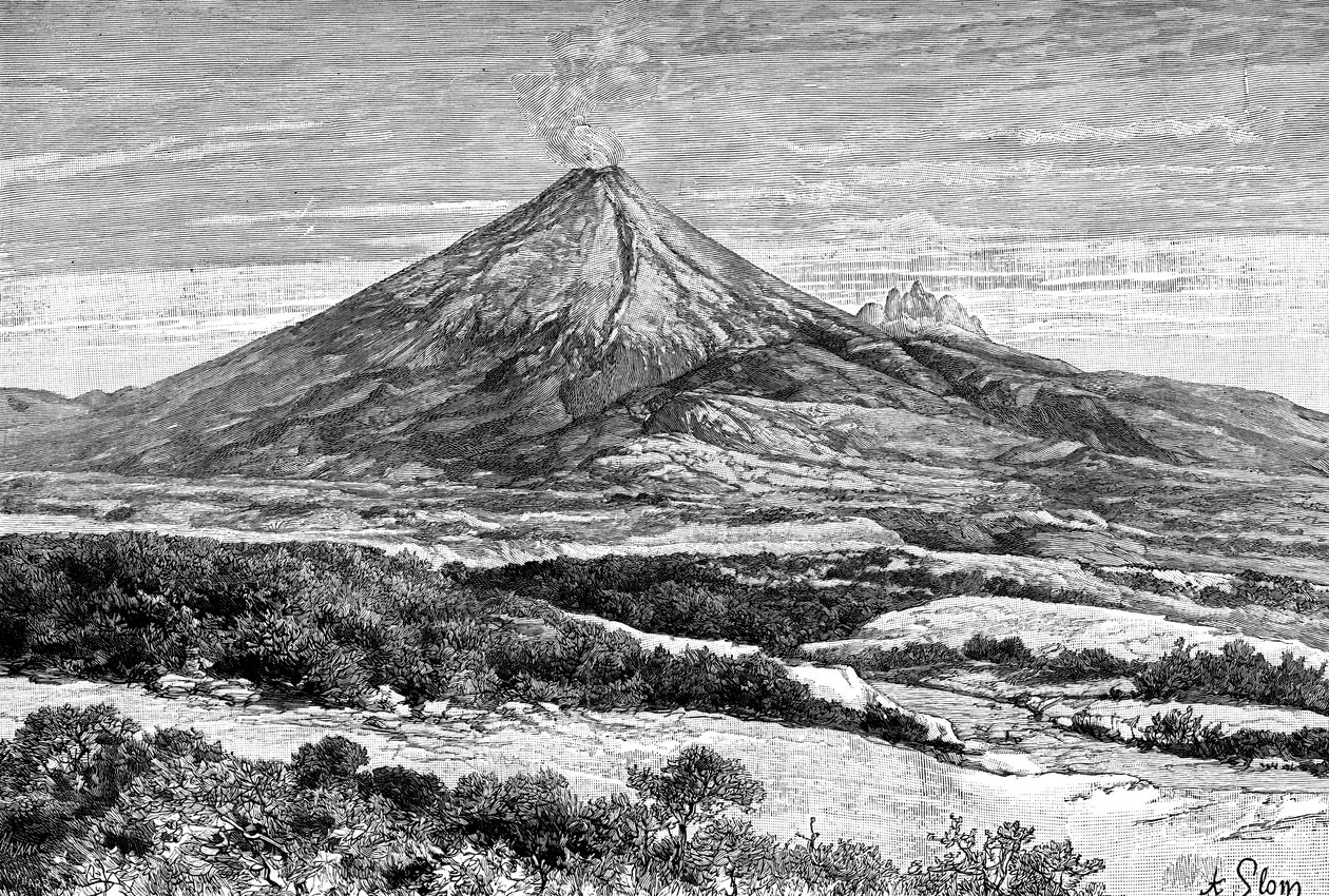Vulcano Cotopaxi, Ecuador, 1895 da Unbekannt