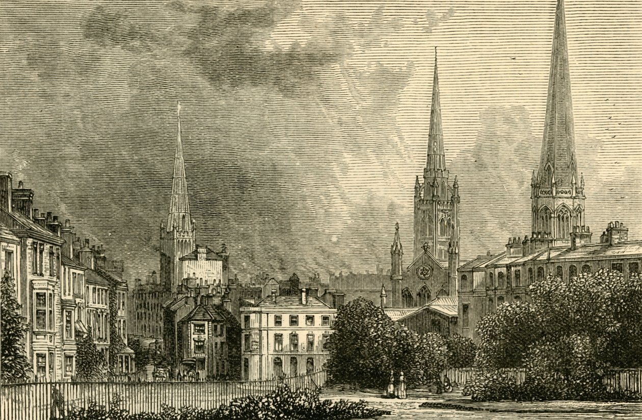 Coventry - Le guglie di Trinity, St. Michaels e Christ Church, 1898 da Unbekannt