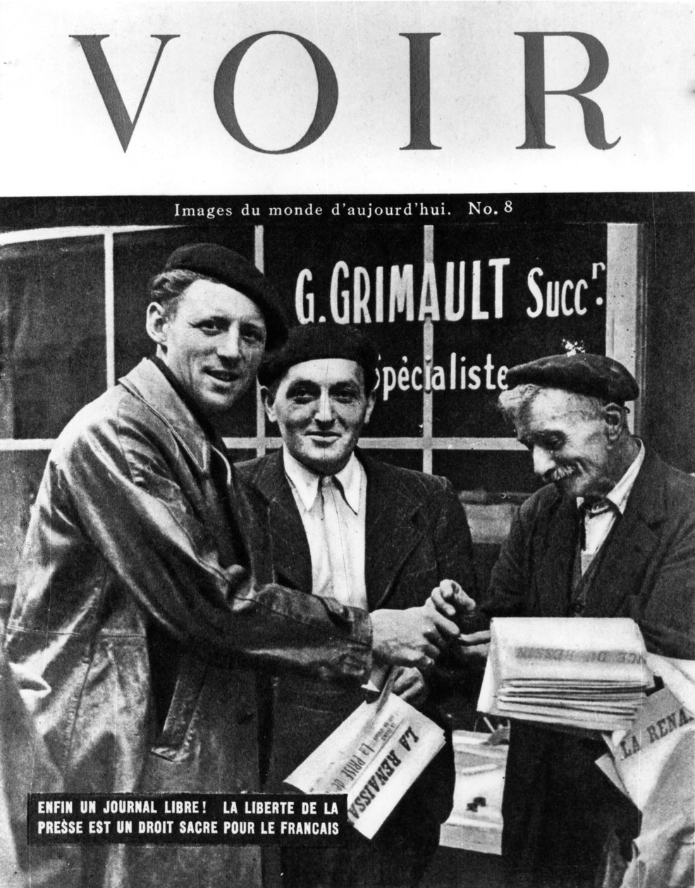 Copertina della rivista Voir, 1944 da Unbekannt