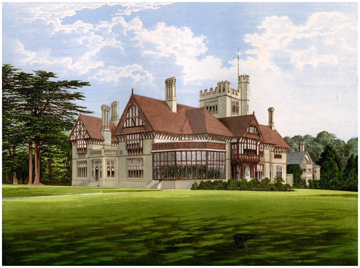 Cowdray Park, Sussex, casa del Conte di Egmont, c1880 da Unbekannt