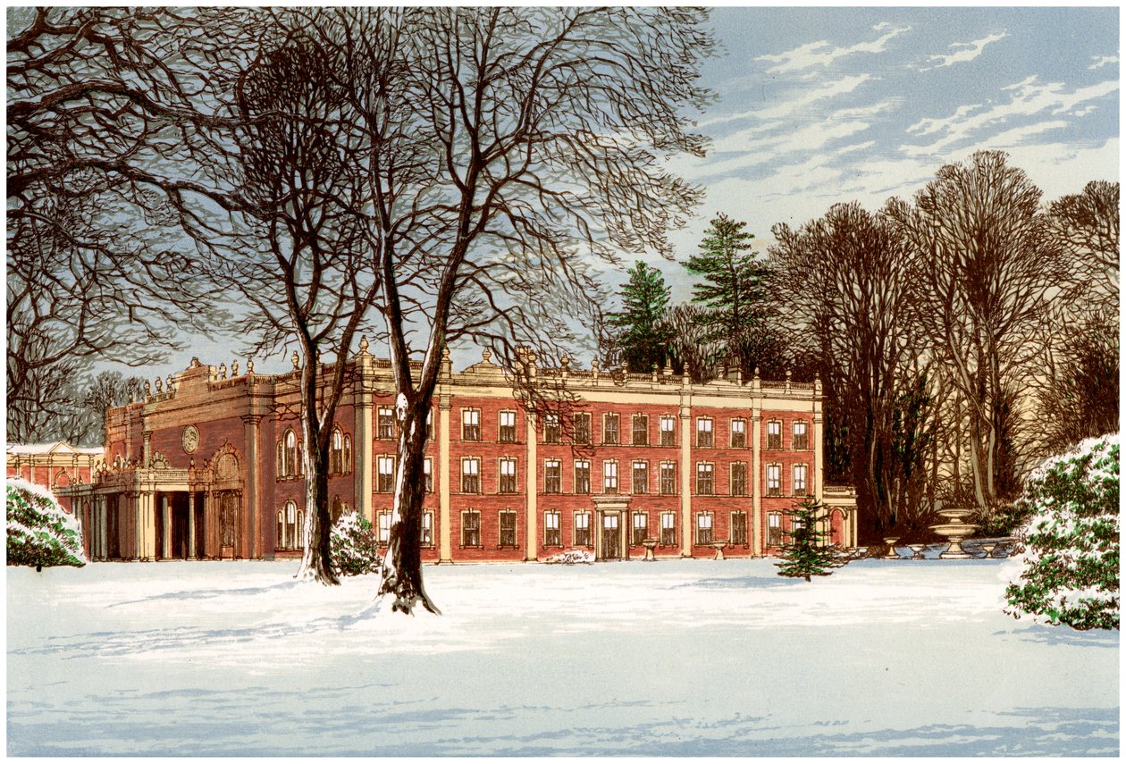 Cranbury Park, Hampshire, casa della famiglia Chamberlayne, c1880 da Unbekannt