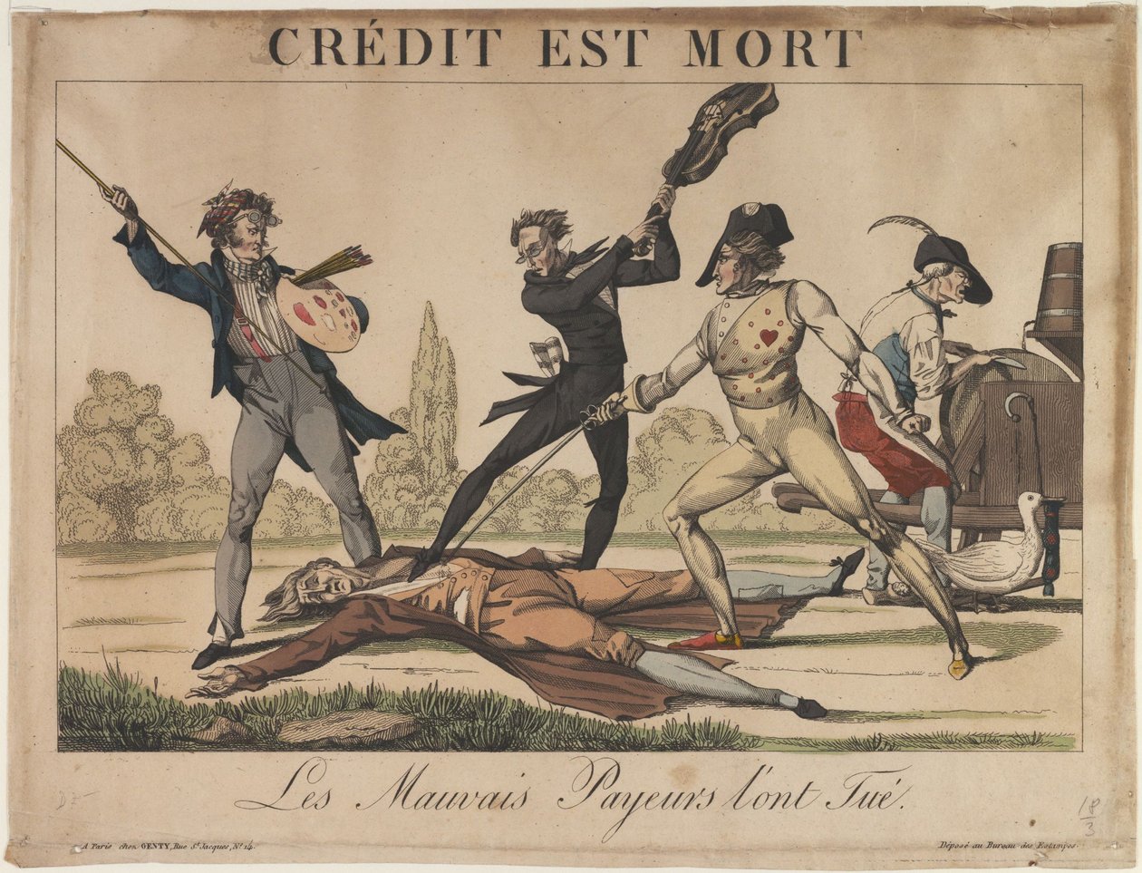 Crédit est Mort Il credito è morto, inizio XIX sec. da Unbekannt