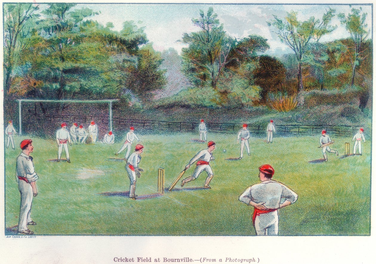 Campo da cricket a Bournville, 1892 da Unbekannt