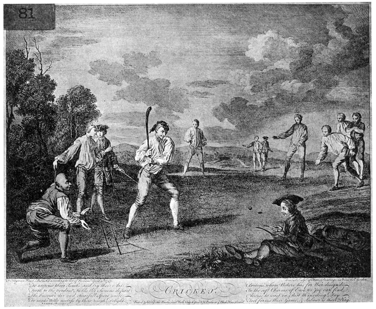 Cricket nel 1743 da Unbekannt