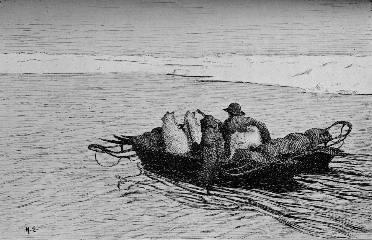 Attraversando una crepa nel ghiaccio da Unbekannt