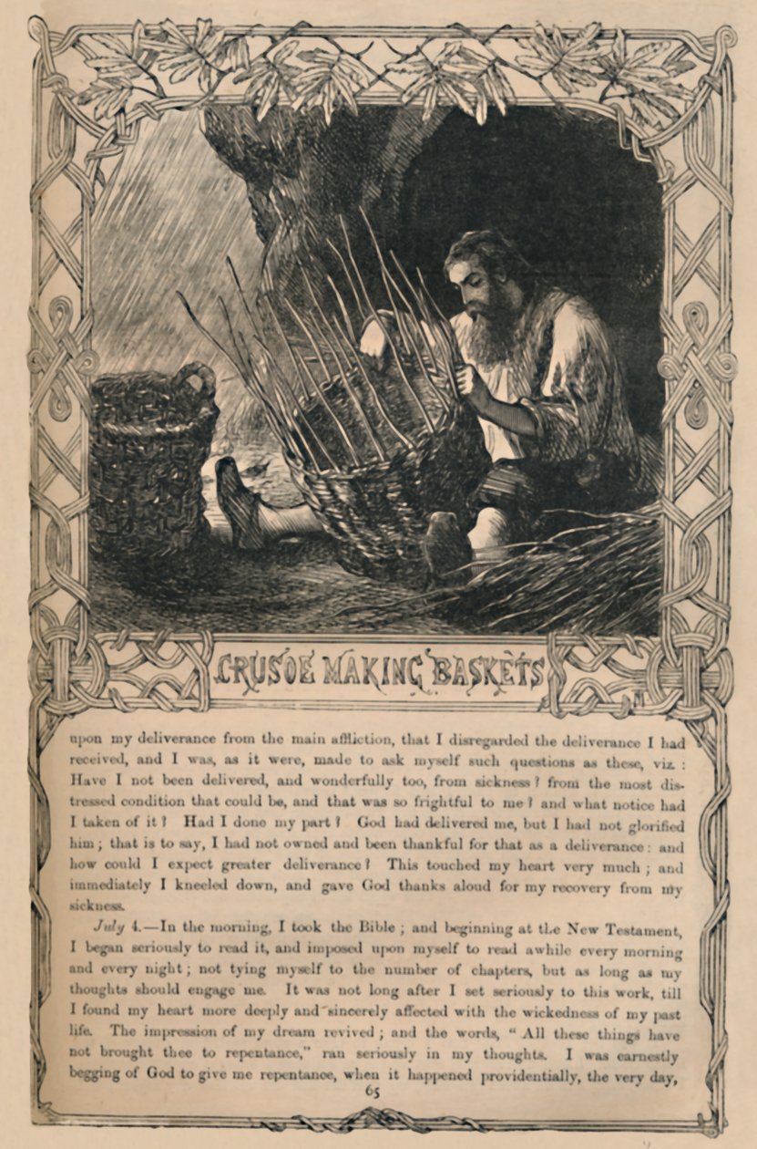Crusoe che Fa Cesti da Unbekannt