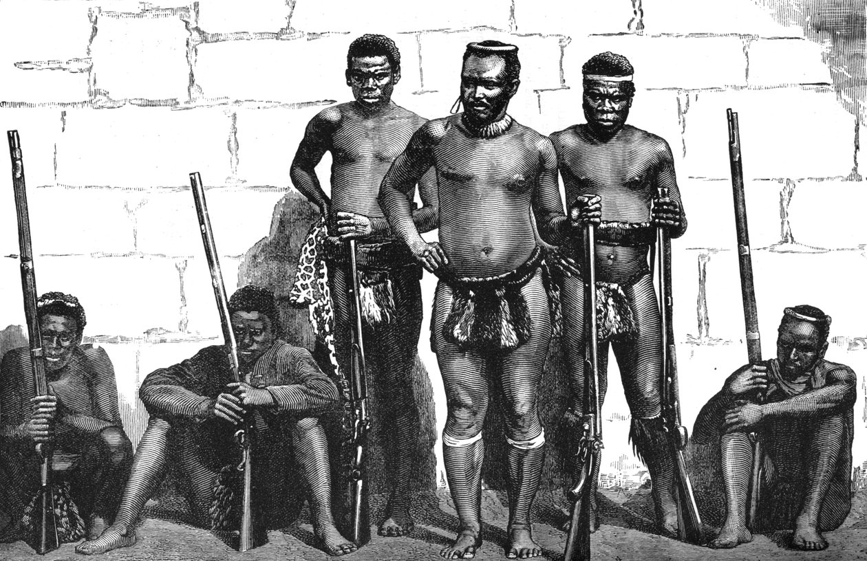 Dabulamanzi, uno dei leader Zulu a Isandhlwana e Ghingilovo, c1880 da Unbekannt