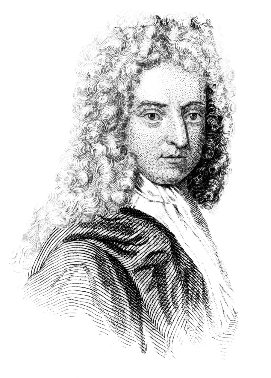 Daniel Defoe, scrittore, giornalista e spia inglese, c1850 da Unbekannt